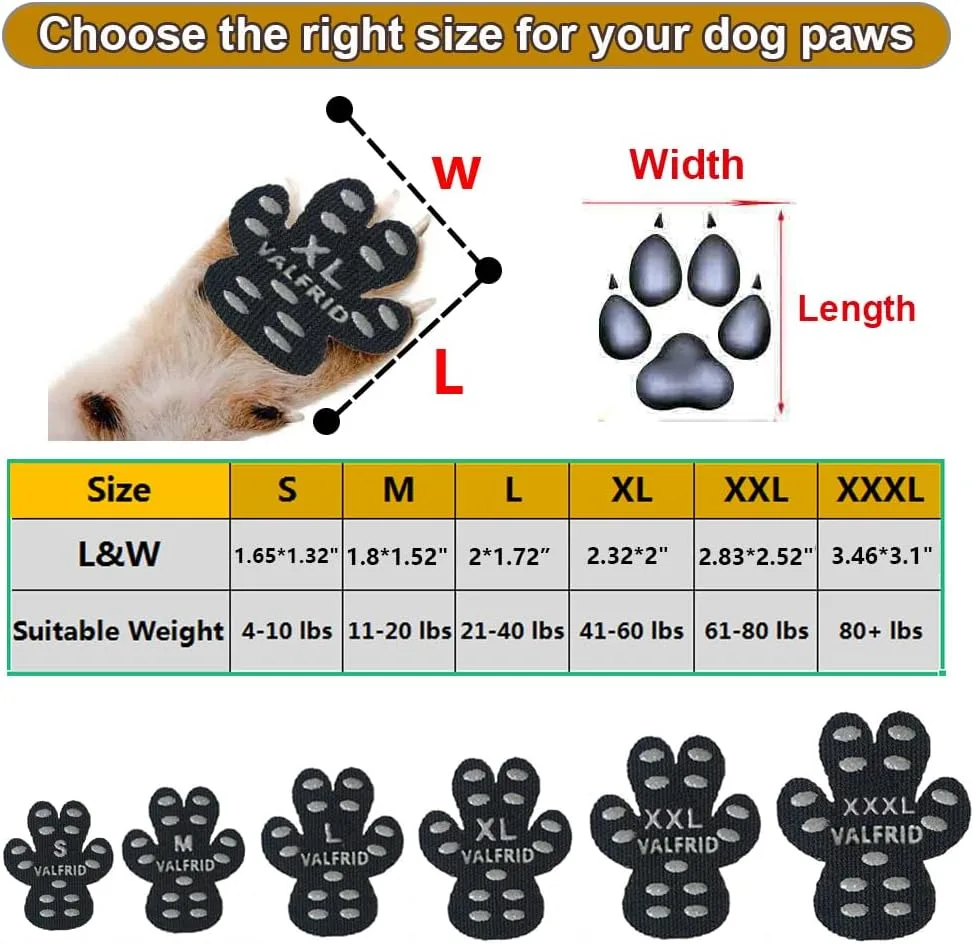 VALFRID Protector de Patas para Perro, Antideslizante en Suelos de Madera, Autoadhesivo, Control de tracción, Almohadillas de Repuesto, 24 Piezas XXL foto 1