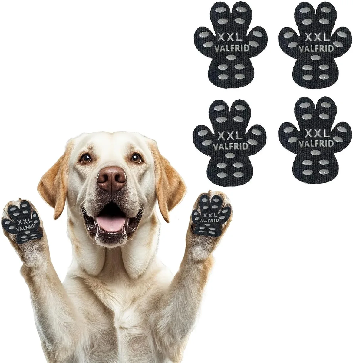 VALFRID Almohadillas Protectoras para Patas de Perro, Agarres Antideslizantes para Suelos de Madera Dura, Control de Tracción, 60 Piezas XXL
